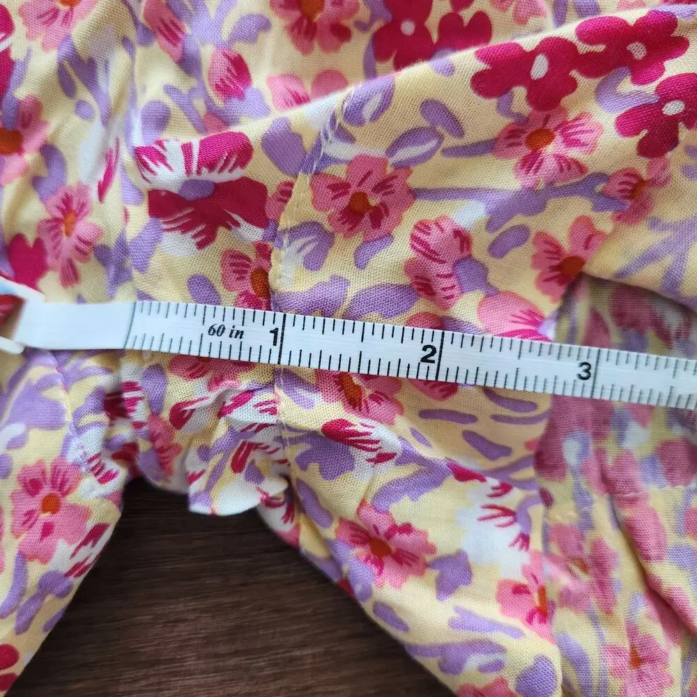 Poupette St. Barth Triny Floral Romper XS Beach Resortwear Cottagecore Fairycore